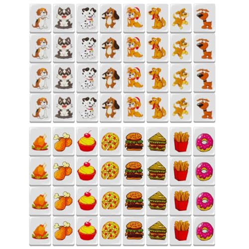 Rouloudun Push Tile Game 64 PCs Set, entzückende Hunde- und Futter Gemustert Mahjong Fliesen Set Plastik, 1, 2x0, 9 x 0, 6 Zoll Push -Spiel für Kinder Erwachsene Rouloudun Push Tile Game 64 PCs Set, entzückende Hunde- und Futter Gemustert Mahjong Fliesen Set Plastik, 1, 2x0, 9 x 0, 6 Zoll Push -Spiel für Kinder Erwachsene von Rouloudun