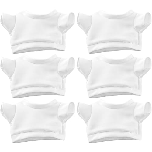 Teddybärenkleidung, 6pcs süßes Teddybärenhemd, Basic leer eine Kleidung Bauen, passen 12 Zoll gefülltes, Plüschgefüllter Tier für DIY einzigartige Spielzeug von Rouloudun