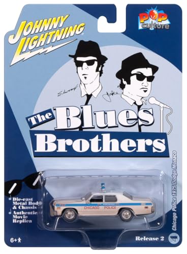 Johnny Lightning - Blues Brothers 1975 Dodge Monaco Chicago Police (Dirty Version) (JLSP396 von JLPC015) von Round 2