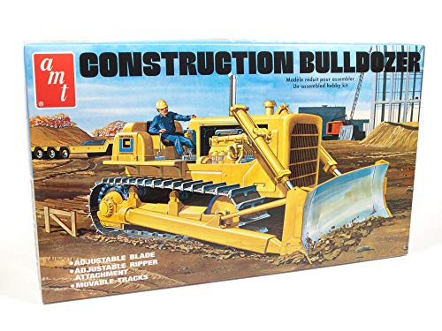 Round2 AMT1086/06 1/25 Construction Bulldozer Plastikmodellbausatz, Modelleisenbahnzubehör, Hobby, Modellbau, Mehrfarbig von AMT