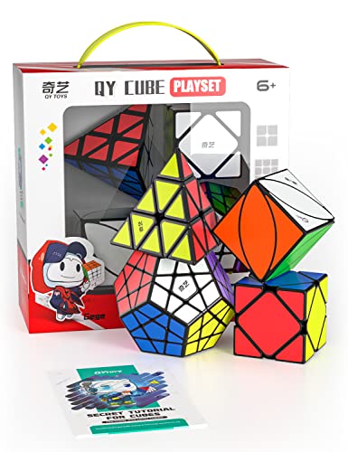 ROXENDA Zauberwürfel Set, Speed Cube Set mit 2x2 3x3 4x4 5x5 Zauberwürfel mit Geschenkbox, Geheimes Tutorial für Speed Cube (Irregular Cube) von ROXENDA