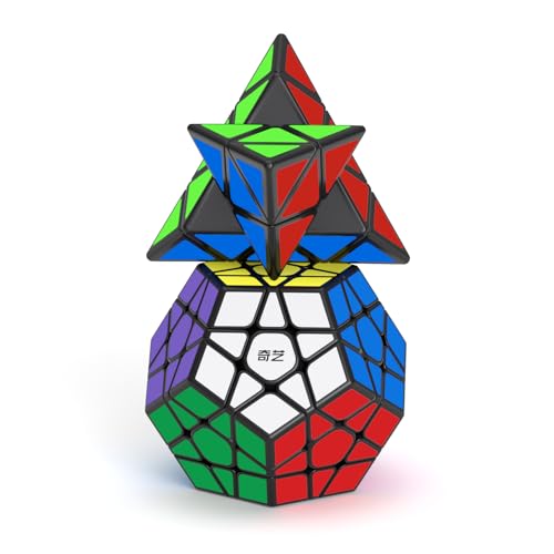 ROXENDA Zauberwürfel Set, Speed Würfel Set mit Pyramide Dodekaeder Speedcube, Einfaches Drehen & Glatt Spielen von ROXENDA