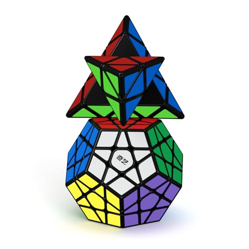 ROXENDA Zauberwürfel Set, Speed Würfel Set mit Pyramide Dodekaeder Speedcube, Einfaches Drehen & Glatt Spielen von ROXENDA