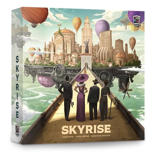 Roxley Games Skyrise – Strategic Spatial Auction & Area Majority Board Game – Build a City in The Sky – Modular Board, Secret Goals & Unique Wonders – 2–4 Players – Ages 14+ von Roxley