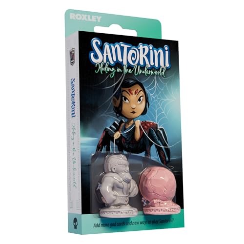 Santorini: Hiding in The Underworld - ein Erweiterungspaket mit neuen Göttern aus der Unterwelt, ab 8 Jahren, Spielt in 20 Minuten von Roxley