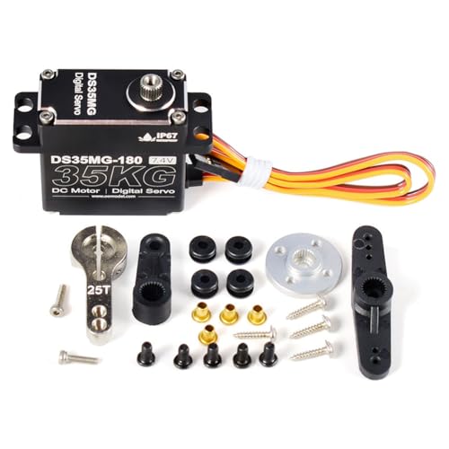 Roxvue 25KG RC-Servo Motor Wasserdichtes Digital-Servo Hochdrehmoment-Metallgetriebe-Servo für RC-Auto Roboter Mechanische A Roxvue 25KG RC-Servo Motor Wasserdichtes Digital-Servo Hochdrehmoment-Metallgetriebe-Servo für RC-Auto Roboter Mechanische A von Roxvue