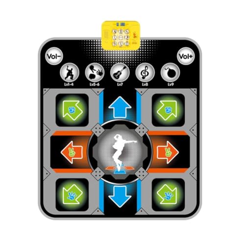 Roxvue Elektronisches Tanzpad, Multifunktions-Gamepad, Outdoor-Musik, Stepping-Tanzmatte, rutschfest, 5 Spielmodi, 9 Schwierigkeitsstufen Roxvue Elektronisches Tanzpad, Multifunktions-Gamepad, Outdoor-Musik, Stepping-Tanzmatte, rutschfest, 5 Spielmodi, 9 Schwierigkeitsstufen von Roxvue