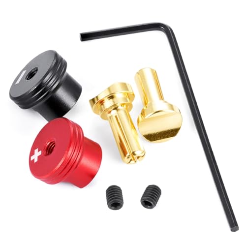 Roxvue Metallstecker Geeignet für RC-Autos Bananenstecker RC-Lipo-Batterieanschluss 4,0 mm von Roxvue