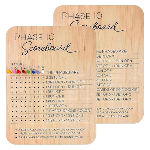 Roxvue Phase 10 Punktetafel Phase 10 Punktekarte und Rundentracker Phase 10 Karten Spielpunkteblätter Klassische Brett- und Kartenspiele Roxvue Phase 10 Punktetafel Phase 10 Punktekarte und Rundentracker Phase 10 Karten Spielpunkteblätter Klassische Brett- und Kartenspiele von Roxvue