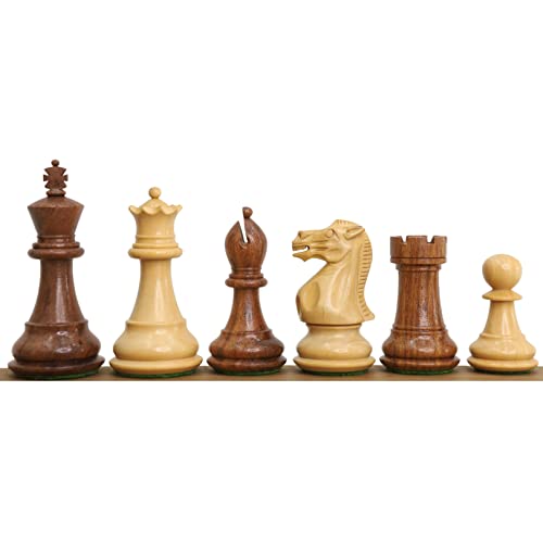 7,6 cm professionelles Staunton Schachfiguren-Set - gewichtetes goldenes Rosenholz von Royal Chess Mall