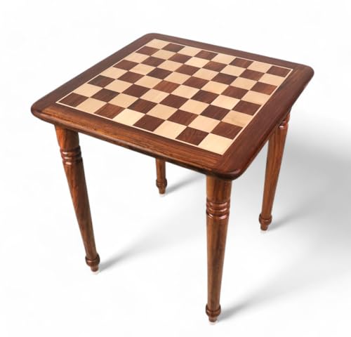 Royal Chess Mall – 22-Zoll-Turnier-Schachbrett mit Stoppern – 25 Zoll hoch – Goldenes Palisanderholz von Royal Chess Mall