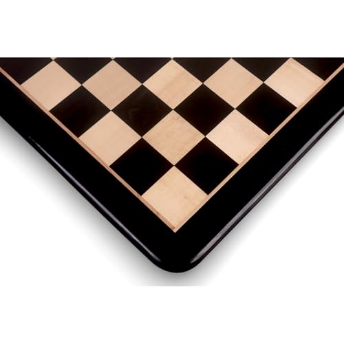 Royal Chess Mall - 23“ großes eingelegtes Ebenholz & Ahornholz Schachbrett - 60 mm Quadrat von Royal Chess Mall