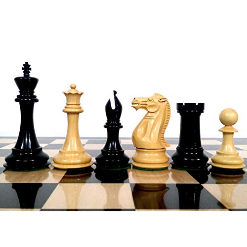4 "Schlanke Staunton Luxus Schachfiguren nur Set - dreifach gewichtet (Ebenholz) von Royal Chess Mall