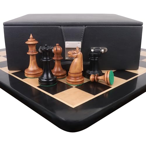 Royal Chess Mall - Combo of 1900s' American Chess Company Reproduktionsset - Schachfiguren in antikem Buchsbaum mit Schachbrett & Aufbewahrungsbox Royal Chess Mall - Combo of 1900s' American Chess Company Reproduktionsset - Schachfiguren in antikem Buchsbaum mit Schachbrett & Aufbewahrungsbox von Royal Chess Mall