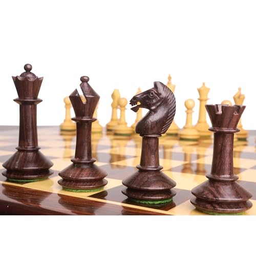 Royal Chess Mall - Monolith 3,5" Miniatur-Schachspiel - nur Schachfiguren - Palisanderholz & Buchsbaum von Royal Chess Mall