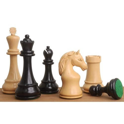 Royal Chess Mall - Piatigorsky Cup Reproduziertes Schachspiel - nur Schachfiguren - Ebenholz - 5″ König von Royal Chess Mall