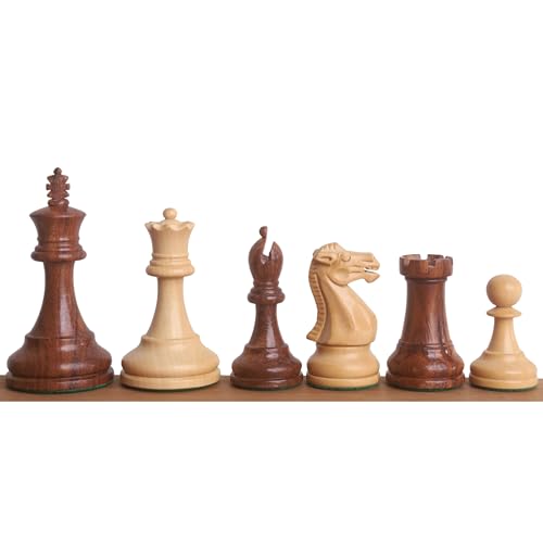 Royal Chess Mall Pro Staunton Schachspiel aus Holz, 6,1 cm, nur Schachfiguren, goldenes Rosenholz von Royal Chess Mall