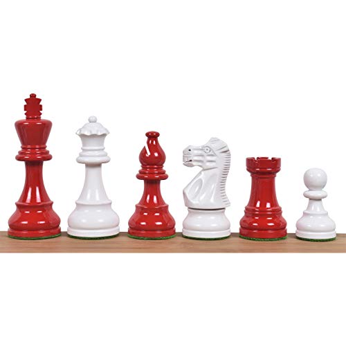 RoyalChessMall-3,8 "Rot und Elfenbein weiß bemalte Staunton Schachfiguren nur gesetzt - gewichtetes Holz RoyalChessMall-3,8 "Rot und Elfenbein weiß bemalte Staunton Schachfiguren nur gesetzt - gewichtetes Holz von Royal Chess Mall