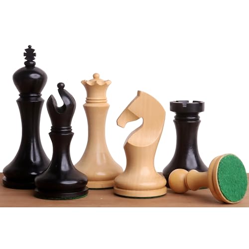 RoyalChessMall - 3,9 Zoll großes modernes minimalistisches Schachspiel der Zadar-Serie - Nur Schachfiguren - Gewichtetes geschwärztes Buchsbaumholz RoyalChessMall - 3,9 Zoll großes modernes minimalistisches Schachspiel der Zadar-Serie - Nur Schachfiguren - Gewichtetes geschwärztes Buchsbaumholz von Royal Chess Mall