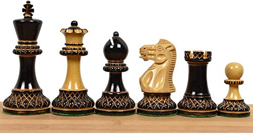 RoyalChessMall -3.9 "Parker Staunton Geschnitzte Schachfiguren nur Set-Lack (Glanz) Finish Buchsbaum… von Royal Chess Mall