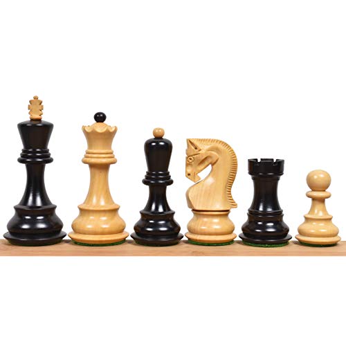 Royal Chess Mall - Schachspiel: 3.9" Russian Zagreb 59 Series Nur Schachfiguren Set - Gewichtet, Ebonisiert, Buchsbaum, 2 Spieler, Ab 8 Jahren von Royal Chess Mall