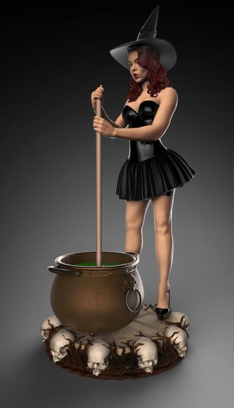 Witch Pinup Girl Halloween Witch Pinup Girl Halloween von Royal Model