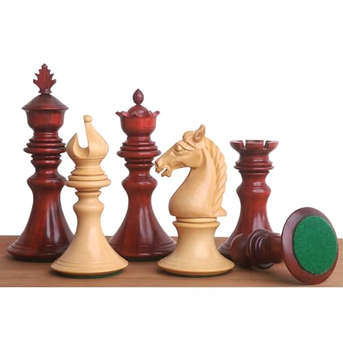 RoyalChessMall - 10,9 cm Aristocrat Serie Luxus Staunton Schachset - Nur Schachfiguren - Knospe Palisander & Buchsbaum von RoyalChessMall
