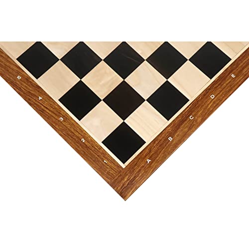 RoyalChessMall-23 Schachbrett aus massivem Ebenholz und Ahornholz 60 mm quadratisch - Algebraische Notation… von Royal Chess Mall