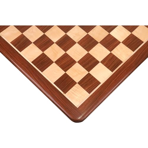 RoyalChessMall - 25 inches Large Chess Board in Golden Rosewood & Maple Wood - 65 mm Square von RoyalChessMall