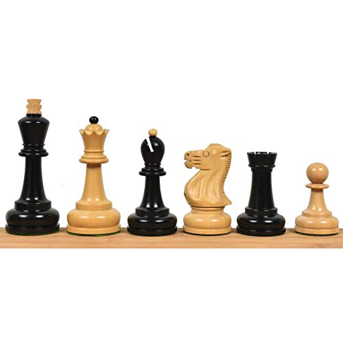 RoyalChessMall - 3.7 "Sowjetischer Großmeister Supreme Chess Pieces nur Set-Weighted Ebonised Boxwood von RoyalChessMall