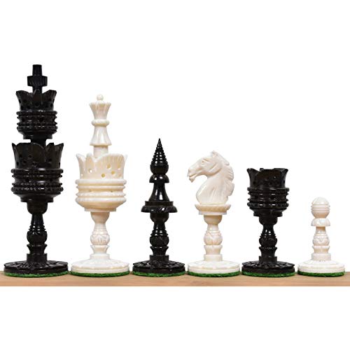 RoyalChessMall-4.1 "Nur handgeschnitzte Schachfiguren der Lotus-Serie - Kamelknochen… von RoyalChessMall