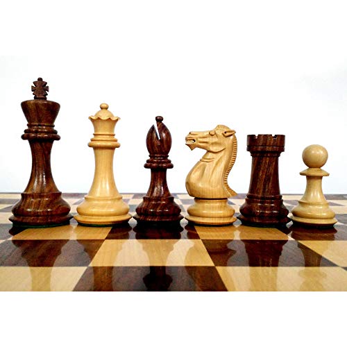 RoyalChessMall -4.1 "Pro Staunton Gewichtete Schachfiguren aus Holz - Sheesham Wood - 4 Queens von Royal Chess Mall