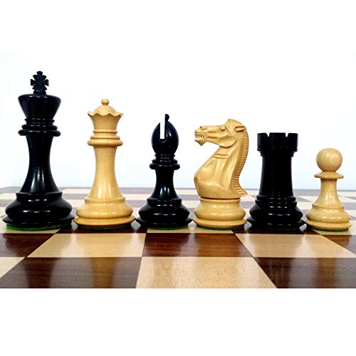 RoyalChessMall -4.1 "Pro Staunton gewichteter hölzerner Schachfigurensatz - Ebonisiertes Holz - 4 Königinnen von Royal Chess Mall