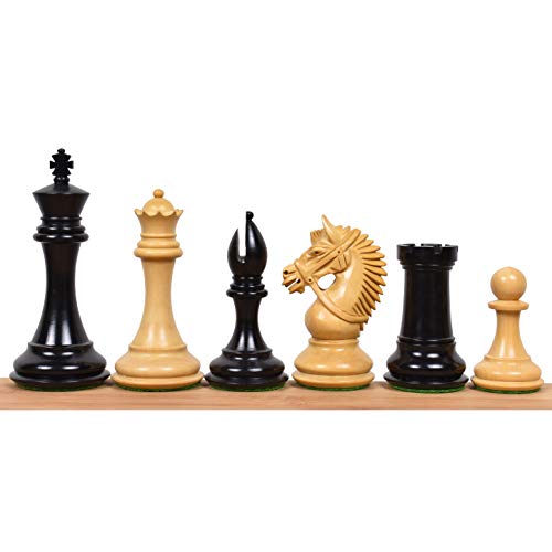 RoyalChessMall- 4.2 "American Staunton Luxury Chess Pieces Only Set - Dreifach gewichtetes Ebenholz von RoyalChessMall