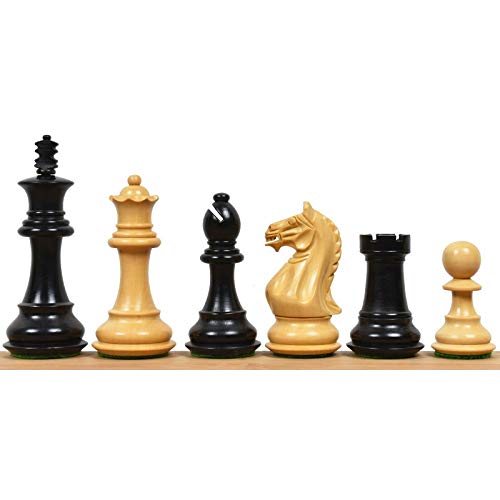 RoyalChessMall- Fierce Knight Staunton Schachfiguren nur Set - Gewichteter Buchsbaum - 3,5 "zusätzliche Königinnen von RoyalChessMall