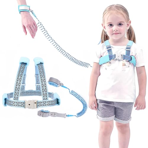 Kinder Sicherheitsleine, Laufgurt für Kleinkinder, Kinder Anti-verloren Handgelenk Gürtel, Reflektierend kinderleine Sicherheit, Baby Sicherheits Handgelenksglied mit Schloss,1.5m Sicherheit Drahtseil Kinder Sicherheitsleine, Laufgurt für Kleinkinder, Kinder Anti-verloren Handgelenk Gürtel, Reflektierend kinderleine Sicherheit, Baby Sicherheits Handgelenksglied mit Schloss,1.5m Sicherheit Drahtseil von Roysmart