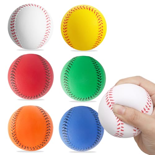Roysmart 6 Stück Stressball, Softbälle Baseball Set für Kinder und Erwachsene, Stressabbau Fußball, Schaumstoff Softbälle, Paket für Handtherapie Übungen Roysmart 6 Stück Stressball, Softbälle Baseball Set für Kinder und Erwachsene, Stressabbau Fußball, Schaumstoff Softbälle, Paket für Handtherapie Übungen von Roysmart