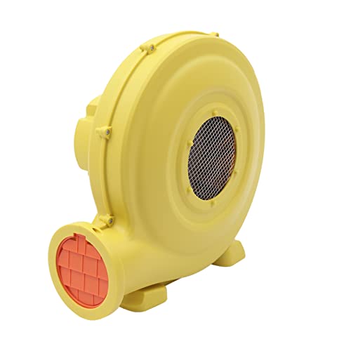 Bläser für aufblasbare Produkte, 950W Inflatable Blower, gelb, starkem Luftstrom (680m³/h), ideal für aufblasbare Boote, Bäder, Hüpfburgen, mit Erdnägeln und 6,6ft Kabel von Royyalpa