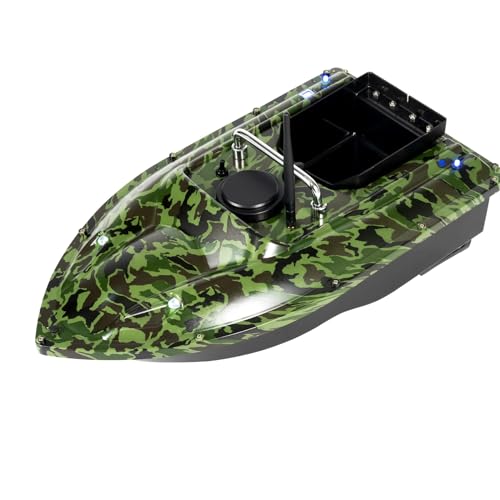 Royyalpa Futterboot mit Fernbedienung 500m Reichweite Angelboot mit 1,5kg Köderbehälter Köderboot mit LED-Licht Fischköder Behälter 13000 U/min Motor für Seen und Flüsse Royyalpa Futterboot mit Fernbedienung 500m Reichweite Angelboot mit 1,5kg Köderbehälter Köderboot mit LED-Licht Fischköder Behälter 13000 U/min Motor für Seen und Flüsse von Royyalpa