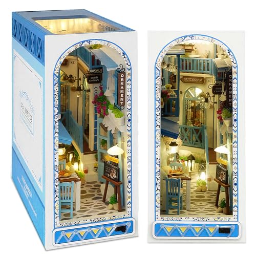 Rppiup Book Nook Kits für Erwachsene, DIY Book Nook Kit mit LED-Licht, DIY Miniatur-Puppenhaus, Buchstützen-Regaleinsatz, Holzbuchecken, Puppenhaus-Kit, Baumodell, Geschenk für Erwachsene und Rppiup Book Nook Kits für Erwachsene, DIY Book Nook Kit mit LED-Licht, DIY Miniatur-Puppenhaus, Buchstützen-Regaleinsatz, Holzbuchecken, Puppenhaus-Kit, Baumodell, Geschenk für Erwachsene und von Rppiup