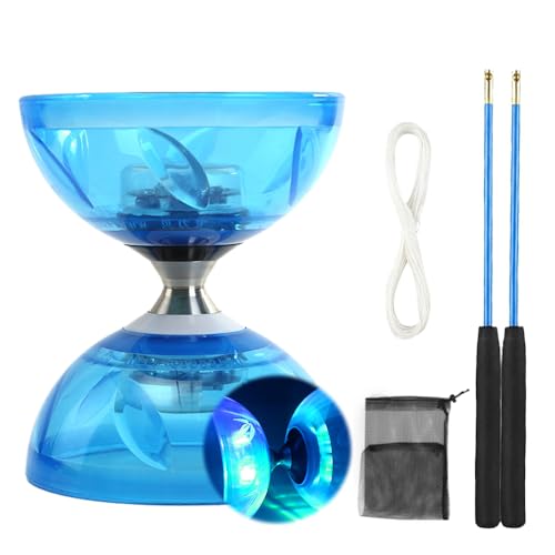 Rppiup Diabolo Freiläufer mit kugellager Dreifache Lagerung Set, 4,5mm Diabolo Leuchtend im Dunkeln Freizeitsport Kinder Jonglierspielzeug mit Handstäben für Kinder & Erwachsene Rppiup Diabolo Freiläufer mit kugellager Dreifache Lagerung Set, 4,5mm Diabolo Leuchtend im Dunkeln Freizeitsport Kinder Jonglierspielzeug mit Handstäben für Kinder & Erwachsene von Rppiup