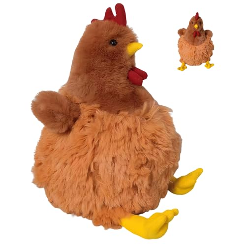 Rppiup Huhn Kuscheltier, 25cm Weiches Plüsch Huhn, Simuliertes Tier Huhn Plüschtier, Dekoratives Spielzeug für Spielzeit und Ostergeschenk, Geschenk für Freunde und Kinder von Rppiup
