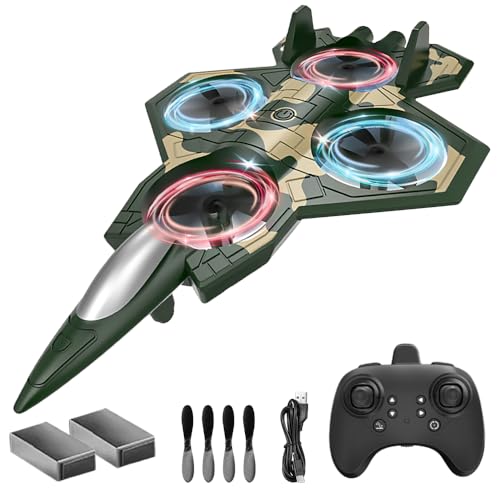 Rppiup RC Flugzeug für Kinder, 2.4GHz Ferngesteuertes Flugzeug mit Licht, 360°Flip, Höhenhalte, Headless-Modus, One-Key Start, Akrobatische Kunstflug-Figur für Kinder und Erwachsene von Rppiup
