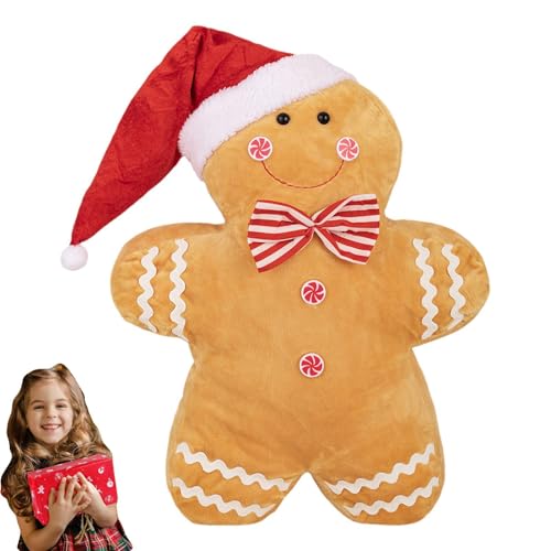 Rproonay Lebkuchenkissen Plüsch, Weihnachten Lebkuchen Wurfkissen, Weihnachten Plüschfiguren, Cookie Plüschpuppe für Urlaub, Lebkuchen Weihnachtskissen, dekorativ, für Weihnachten Rproonay Lebkuchenkissen Plüsch, Weihnachten Lebkuchen Wurfkissen, Weihnachten Plüschfiguren, Cookie Plüschpuppe für Urlaub, Lebkuchen Weihnachtskissen, dekorativ, für Weihnachten von Rproonay