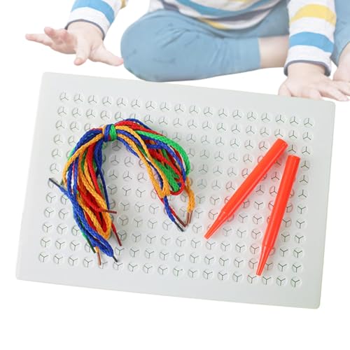 Rqrdww Threading Board for Kids, String Art Kit, Threading Weaving Board, Kids String Craft, Fine Motor Threading, Braided Thread Kit, String Weaving Kit, Kids Threading Activity, Motor Skills Craft Rqrdww Threading Board for Kids, String Art Kit, Threading Weaving Board, Kids String Craft, Fine Motor Threading, Braided Thread Kit, String Weaving Kit, Kids Threading Activity, Motor Skills Craft von Rqrdww