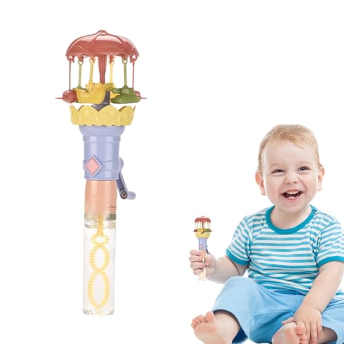 Rrlihjgu Blasenstäbe – beleuchtetes Karussellgebläse | Interaktive tragbare Seifenblasenstäbe für Kinder, Spaß, Hinterhof, Garten, Rasen, Party, Geburtstag, Ostern, Weihnachten, Halloween von Rrlihjgu