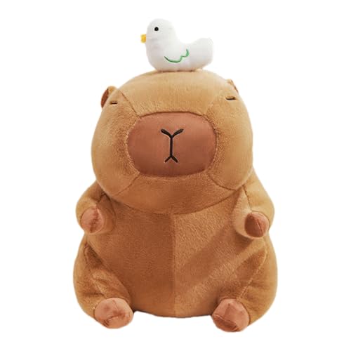 Rrlihjgu Capybara-Plüschtier, Capybara-Plüschtier,Weiche Tierpuppe | Süße Capybara-Kuscheltiere, 13,8 Zoll weiche Capybara-Plüschkissenpuppe für Mädchen-Kinderdekoration von Rrlihjgu