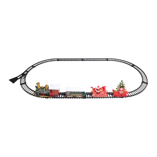 Rrlihjgu Christmas Train Set - Elektrische Lokomotiv Eisenbahn Set - Spielzeug Zug Mit Licht Und Sound Für Unter Den Weihnachtsbaum Kinder Holiday Geburtstag Familienaktivität Deko von Rrlihjgu