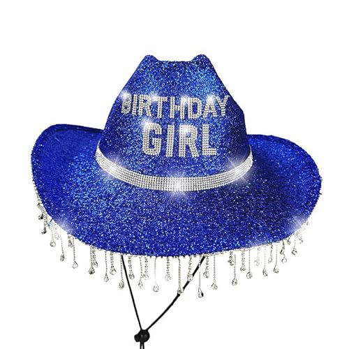 Rrlihjgu Damens Cowboyhüte - Geburtstags-Damenhut für Erwachsene - Strasssteine Verzierungen Hüte für Erwachsene Festival Reise Urlaub Party Geburtstag Rrlihjgu Damens Cowboyhüte - Geburtstags-Damenhut für Erwachsene - Strasssteine Verzierungen Hüte für Erwachsene Festival Reise Urlaub Party Geburtstag von Rrlihjgu