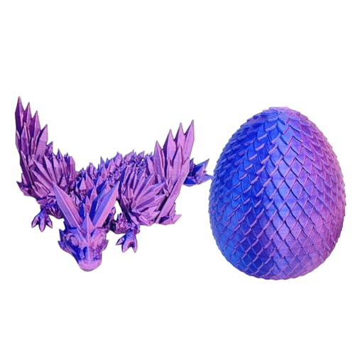 Rrlihjgu Drachenei bedruckt, Fidget-Spielzeug, Dracheneier, Drachenspielzeug, bedruckt, bewegliche Gelenke, lindert Stress, Drache, Heimdekoration von Rrlihjgu